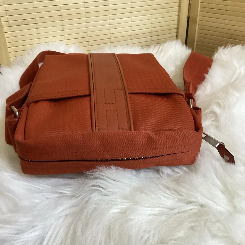 Hermes Acapulco Toile Chevron Shoulder Bag